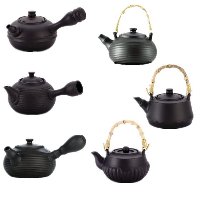 户外旅行茶具酒精炉煮茶套装潮州手拉砂铫壶侧把壶煮茶炉温茶底座