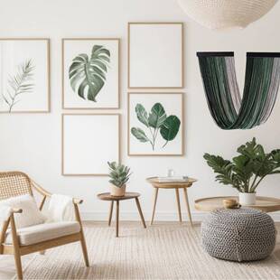 绳手工编织毯挂饰墙面挂家居A01房间棉装 饰壁挂