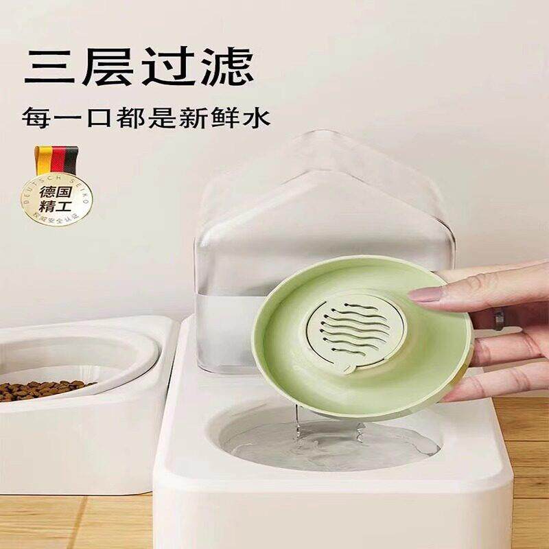 德国猫咪饮水机狗狗饮水器流动不插电兔子喂水喝水防湿嘴猫碗宠物