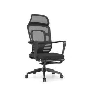 可躺人体工学公室午办休坐躺带两用 腿托椅办公椅舒适久坐电竞椅