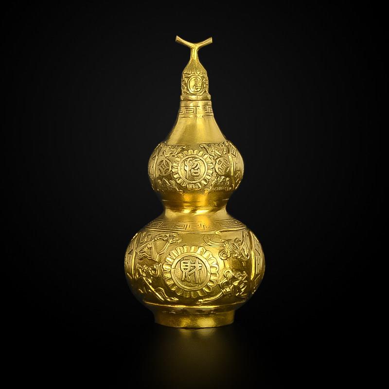黄铜天医葫芦九龟阵摆件开口九龟葫芦吉祥八宝百福葫芦龟葫芦饰品