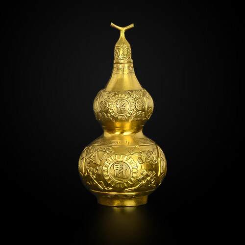 黄铜天医葫芦九龟阵摆件开口九龟葫芦吉祥八宝百福葫芦龟葫芦饰品