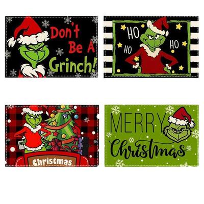 Christmas Decorations Linen Printed Table Runner Placemat Gr