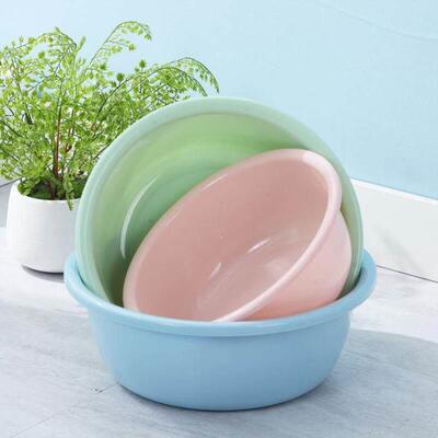 Circular plastic washbasin household laundry basin foot