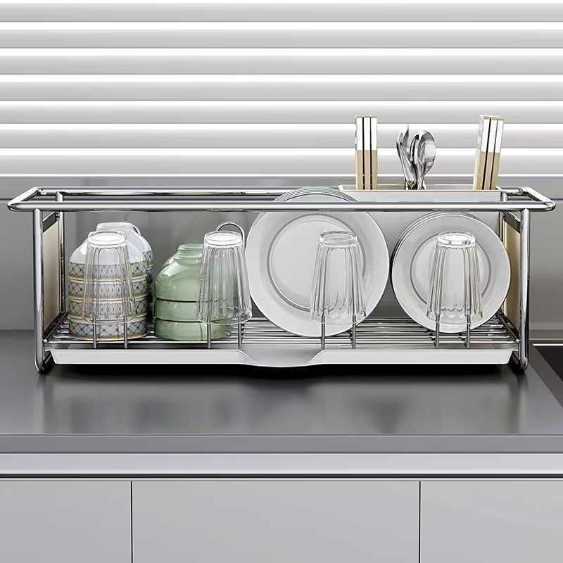 厨房碗碟架沥水架筷子笼碗碟杯子收纳架多功能碗盘置物架水池旁架