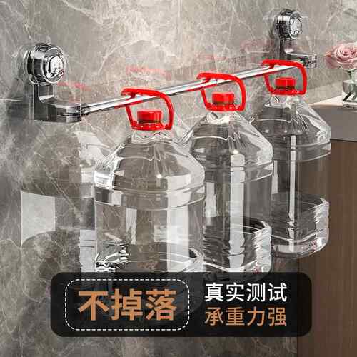 盘毛巾架强力浴伸缩毛巾物室伸缩生收吸纳置免打孔厕所挂钩卫间浴