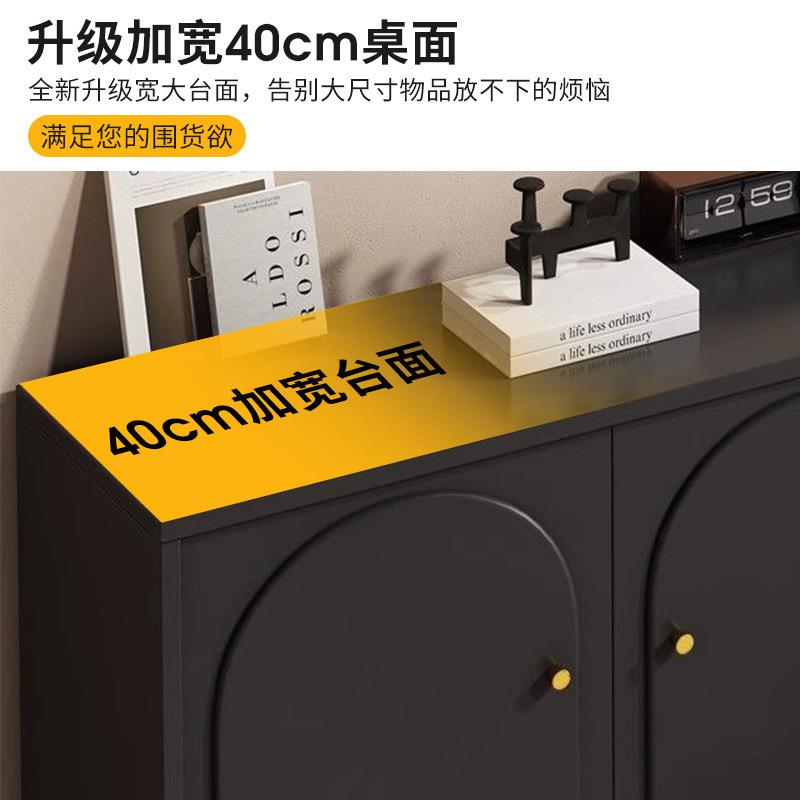 实木斗柜黑色家用卧室小户型储物柜简约客厅五斗抽屉收纳轻奢边柜