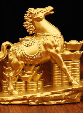 新款直销合金招财马上有钱摆件办公室装饰品金属工艺品客厅开业礼