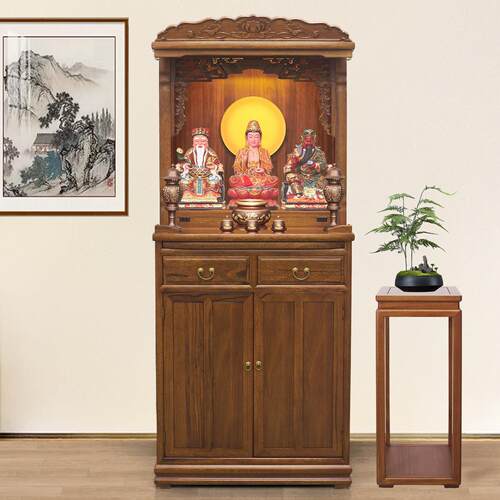 实木佛龛新中式立柜现代简约神台柜家用佛台贡台财神香案中堂供桌