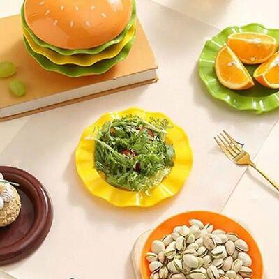 Stackable Hamburger Shaped Bowls 7 Layer Creative Tableware