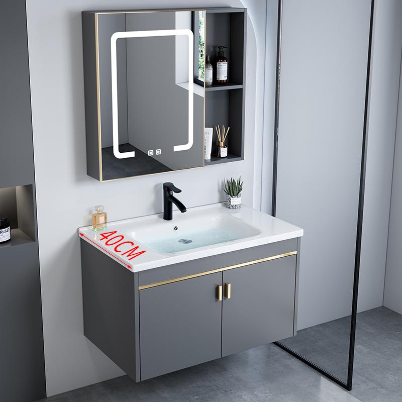 40cm宽浴室柜组合超窄小户型洗手盆卫生间陶瓷洗漱台窄长型洗脸盆