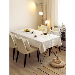 桌布绣花棉和亚麻斯堪 纳维亚表旗防水和防烫简单现代电视柜咖啡