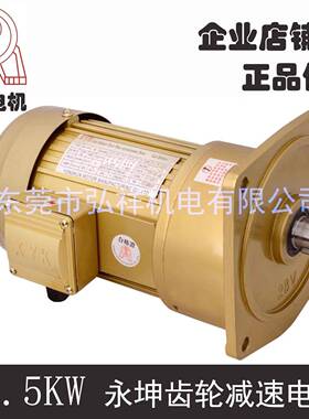 YK台湾永坤减速电机1500W卧式NCH32 立式NCV28 1.5KW变频调速马达