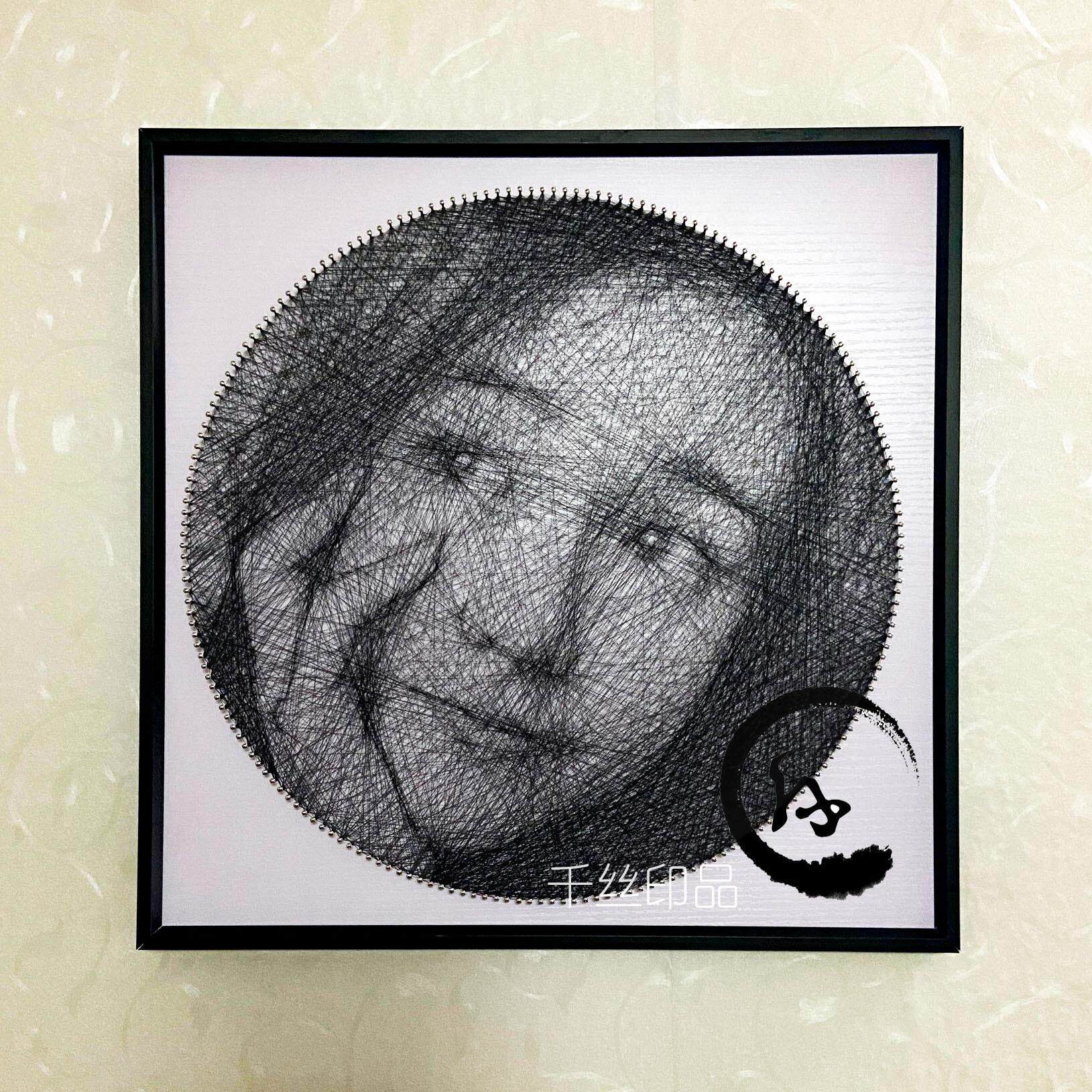 钉子绕线画DIY手工制作爆款照片礼物diy线画人像弦丝画送女生