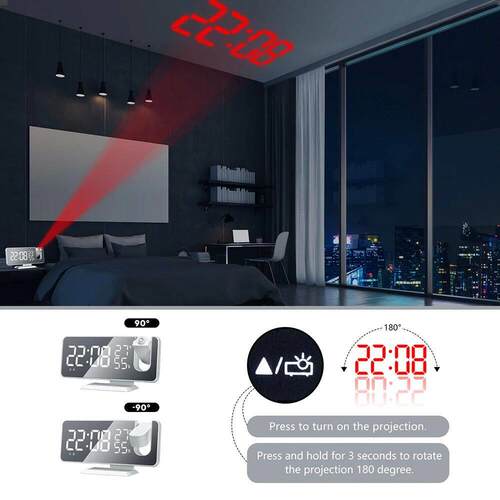 FM Radio LED Digital Smart Alarm Clock Watch Table