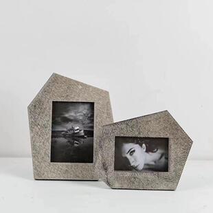 意现简GT-F043皮框革马约毛相寸寸床头柜创摆件桌面装饰品酒店样