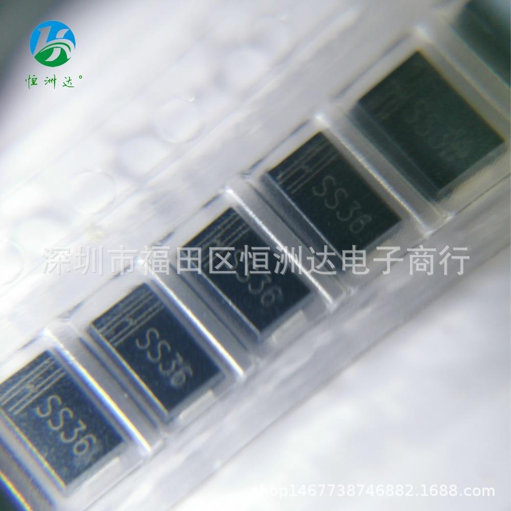 肖特基二极管SS36 SR360 SMA DO-214AC 3A60V贴片二极管现货