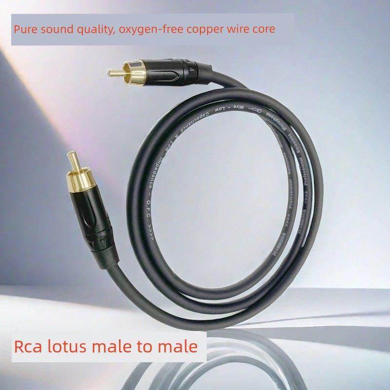 莲花头音频电缆单莲花男对男一对一Rca电缆放大器音频扬声器电缆
