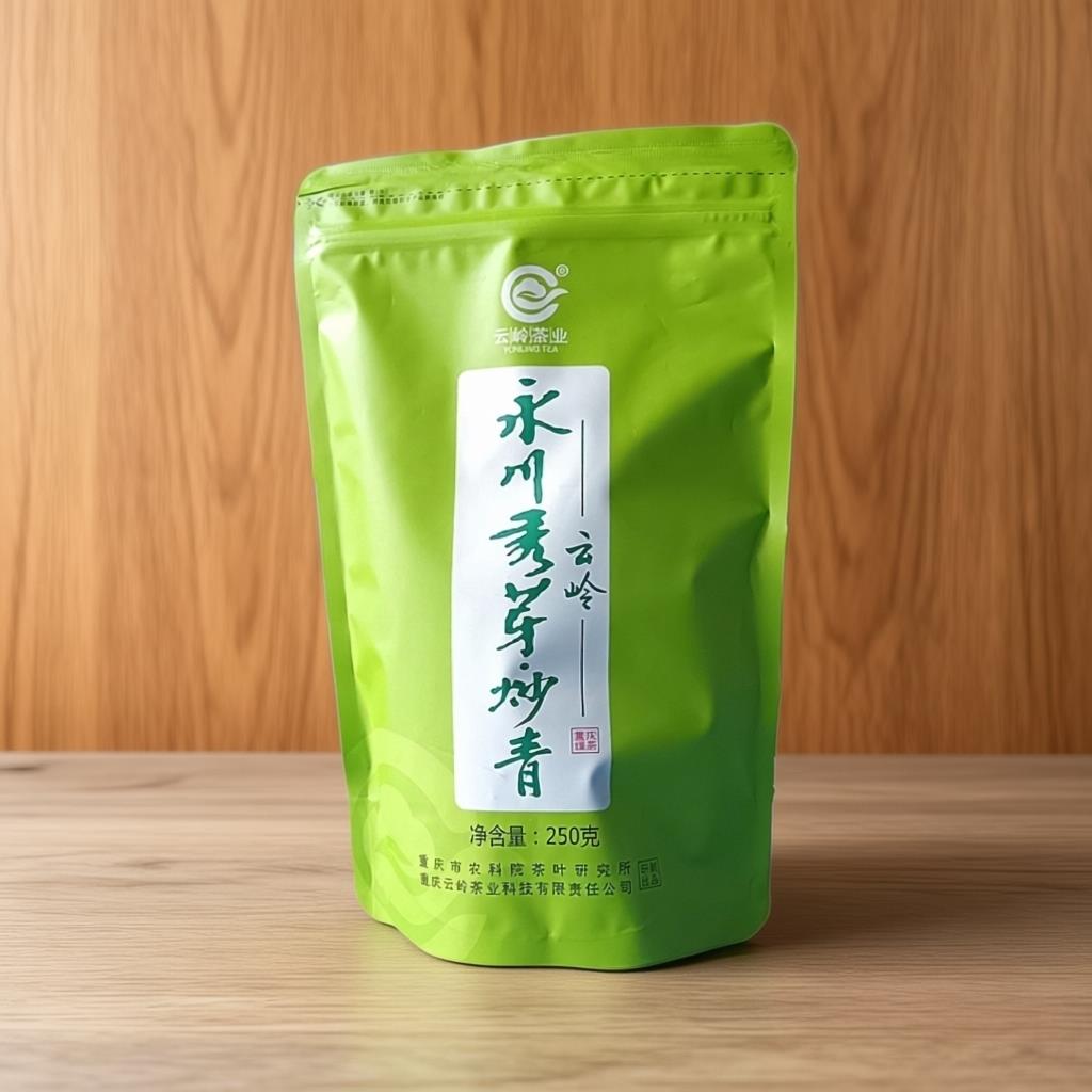 云岭永川秀芽炒青250g/袋重庆特产茗茶新鲜高山绿茶明前口粮茶叶