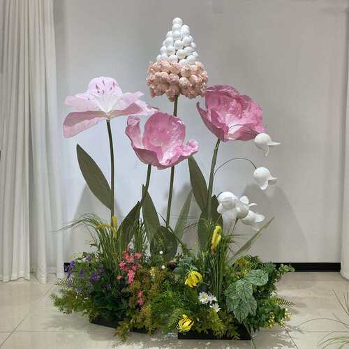 大型手工纸艺花仿真花风信子商场美陈高档橱窗装饰婚庆绿植花艺
