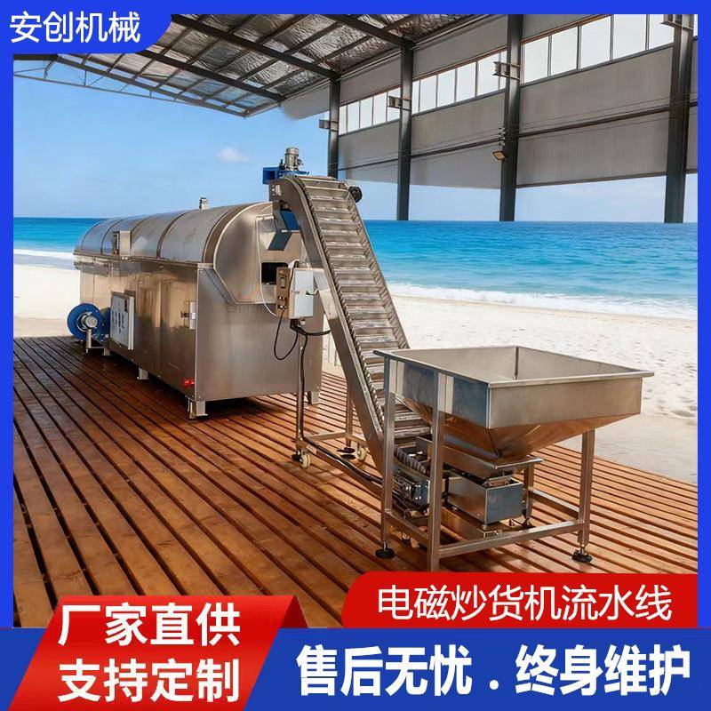 凹凸球烘干设备 中药材沙烫流水线 调味料炒货机 膨化食品加工线