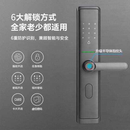 智P门锁防盗门电子码锁出臻凤凰租房民宿IC通通锁AP远能程公寓密