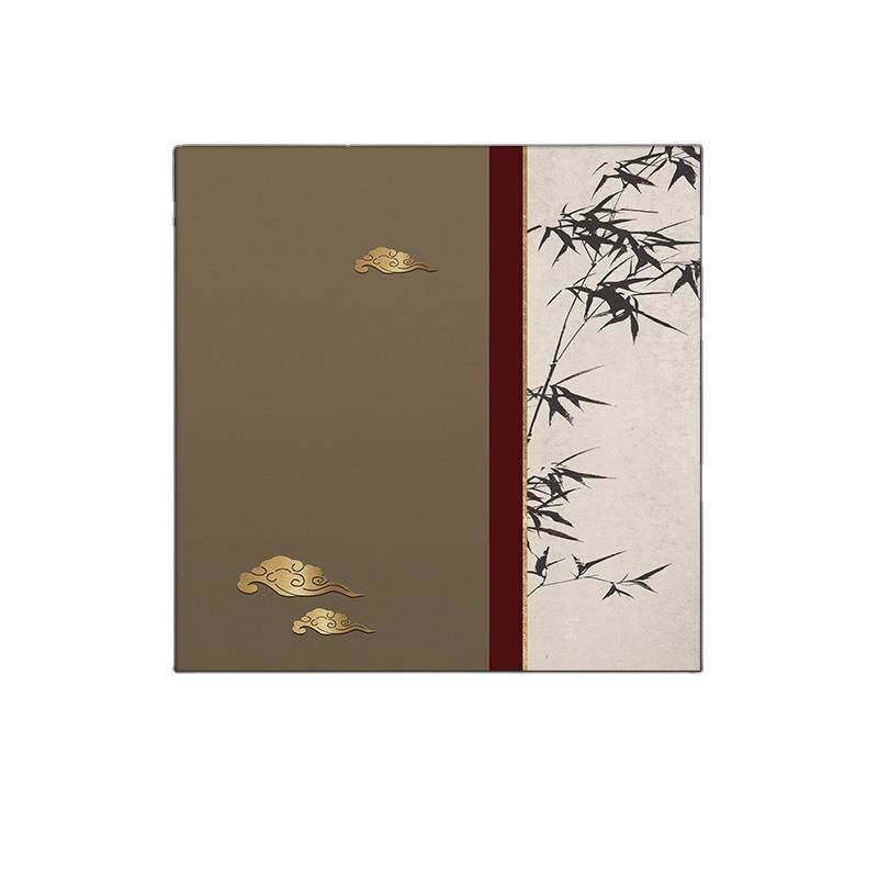 电表箱装饰画新中式松树挂画液压杆免打孔遮挡电闸开关箱过道壁画