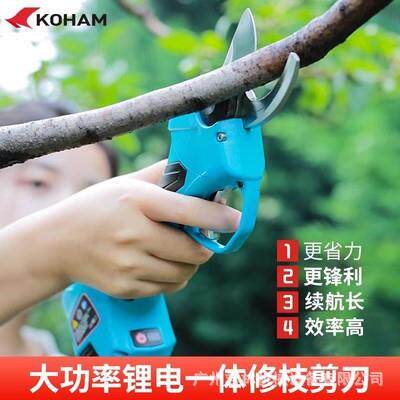 嘉航电剪锂电充电式果树修枝剪粗枝剪园林树枝修剪超长续航园艺剪