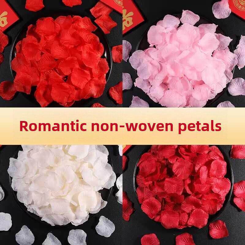 婚礼人造玫瑰花瓣表白求婚安排婚礼房间装饰用品婚礼婚礼浪漫手撒