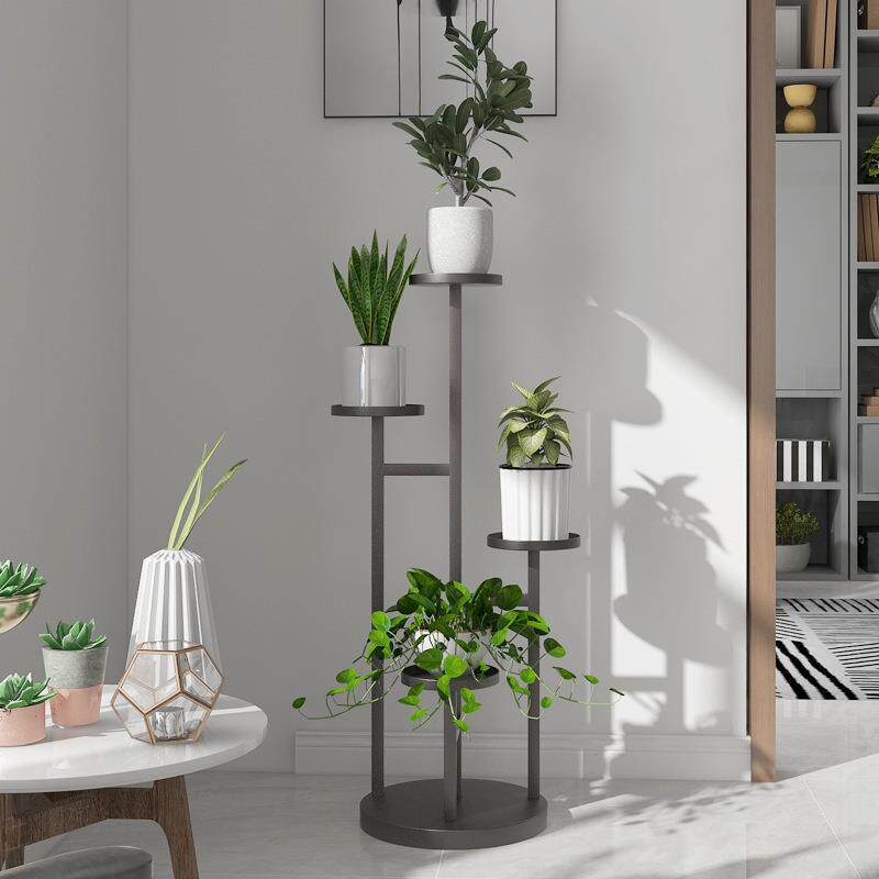 北欧铁艺花架子阳台室内客厅置物架绿萝架装饰简约多层阶梯落地式