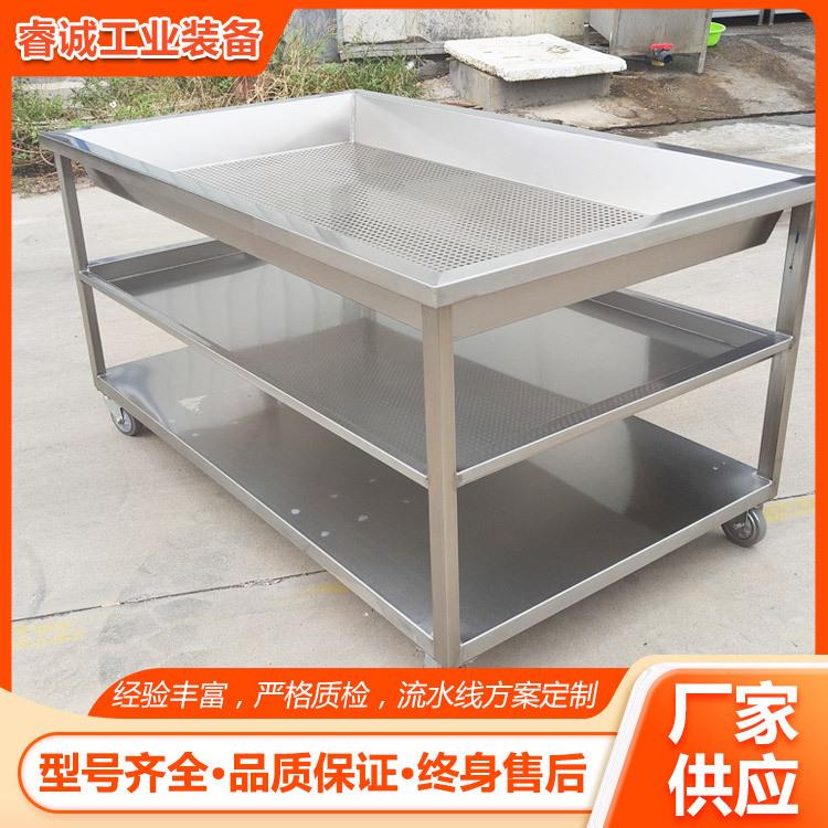 熟食卤肉分拣台不锈钢卤煮卤菜沥水车现捞漏网漏水篮子台车商用