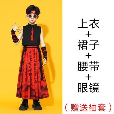 正品舞儿童啦啦演出服中国风走服装女童男大合唱队爵士街秀舞儿童