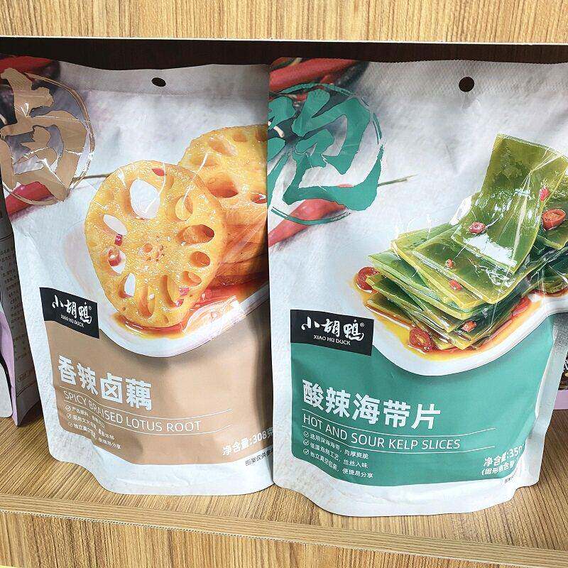 小胡鸭酸辣海带片香辣卤藕片网红健康休闲 零食小吃即食海带脆莲