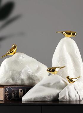 新中式假山摆件家居饰品酒店软装中国风禅意博古架玄关门中式摆设