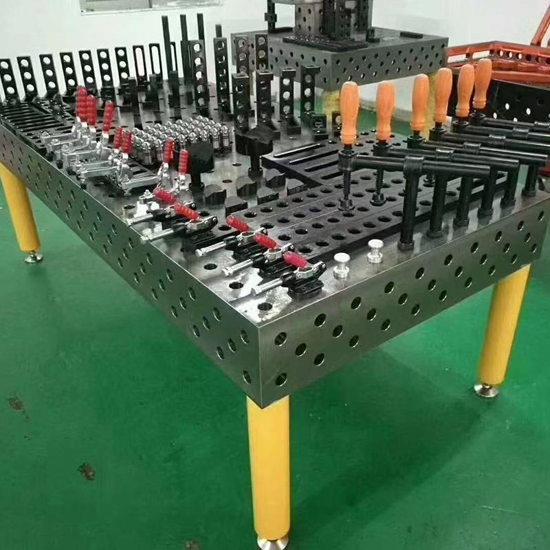 接SJX焊工装夹直角装定位尺三维焊接工具夹具铸铁三维柔性焊接平