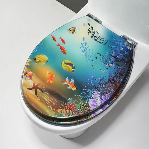 马桶盖家用通用坐便器盖加厚老式马桶圈树脂缓冲快拆静音马桶盖板