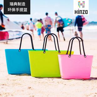 瑞典Hinza环保包手提菜篮野餐篮沙滩篮买菜篮ins购物篮露营包