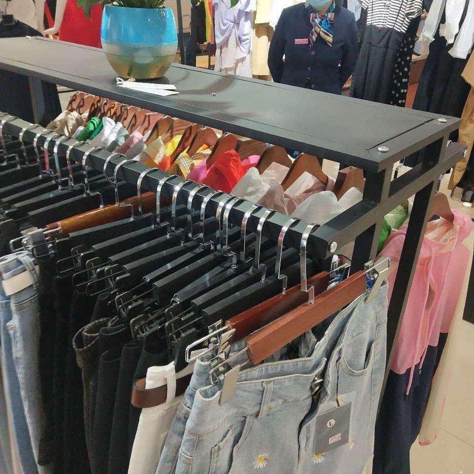 服装店货架服装店展示架双杠服装架展示架落地中岛架女装童装架