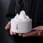 创意茶道盘香炉家用室内茶道书房香薰摆件檀香沉香熏炉陶瓷工艺品