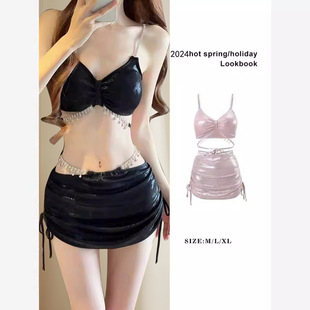 度假泳装 2025新款 泳衣女比基尼性感分体三件套纯欲风高级感夏季