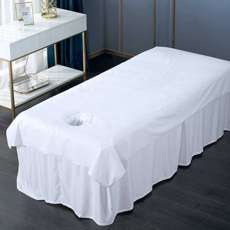 防水防油美容院专用床单非一次性按摩理疗隔脏纯色带洞可水洗