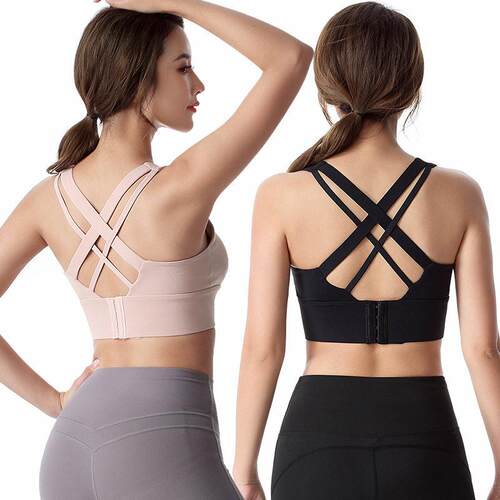 Large size cross sports bra, yoga, running, fitness sports
