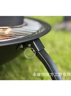 直BBQ销Firepit21寸烧烤户外折叠脚烧XUZ烤架炉木炭火盆暖炉