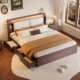 2024榻榻米新款 卧全大床床现代简约储物双年实木床1米8主人橡木床