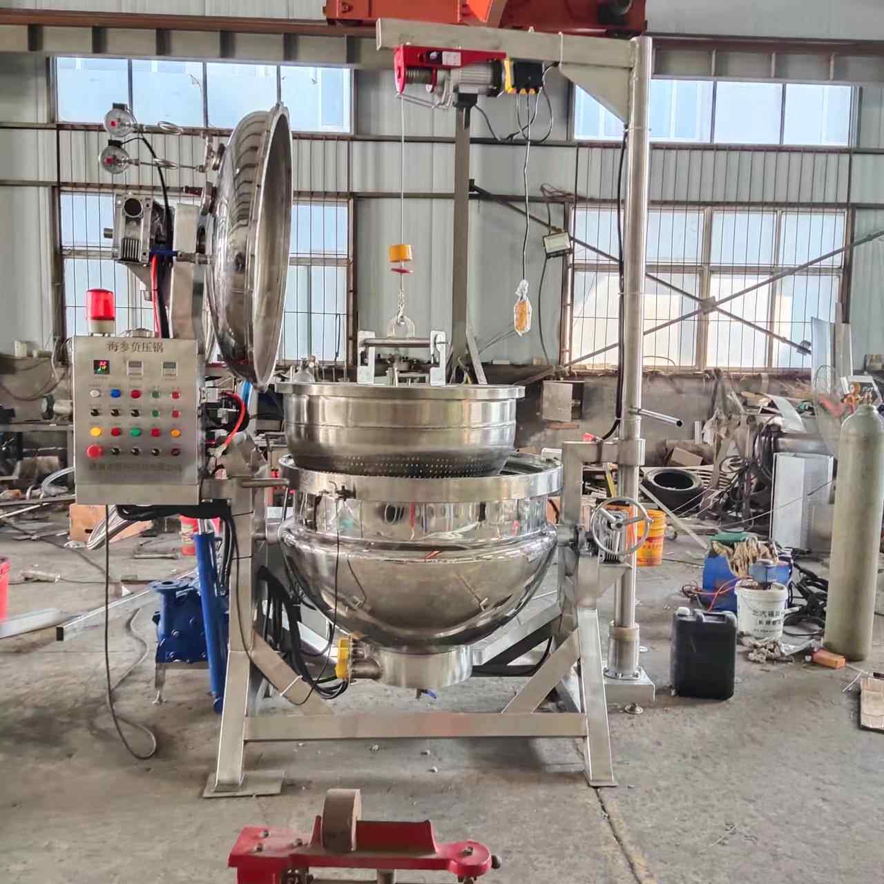 大连海参低温负压煮锅参类酶化锅低温全自动电加热海参蒸煮锅