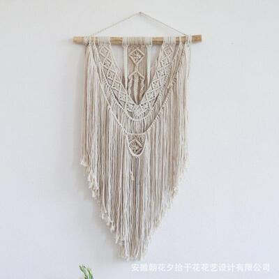 北欧风乳白色配米白色挂毯波西米亚背景玄关卧室商场名宿软装挂饰