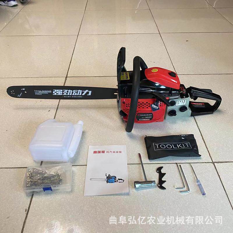 款功大率气油雕锯手提森林砍伐高温不熄新火01摩托锯根雕木切割锯