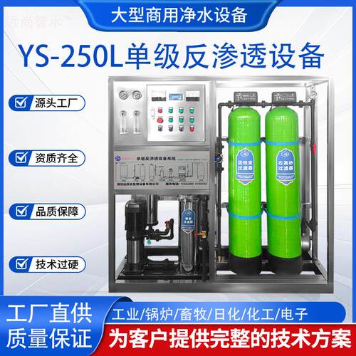 大型工业RO反渗透净水设备纯水锅炉商用去离子水垢地下水井水过滤