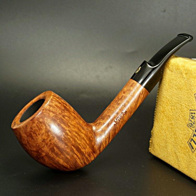 手工大师烟斗 savinelli意大利沙芬 火焰鸟眼纹 原木石楠根 15
