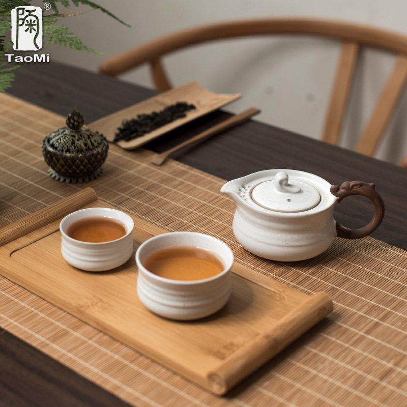 陶迷玉龙快客杯旅行茶具可携式覆古粗陶一壶一杯大茶杯盖碗陶瓷